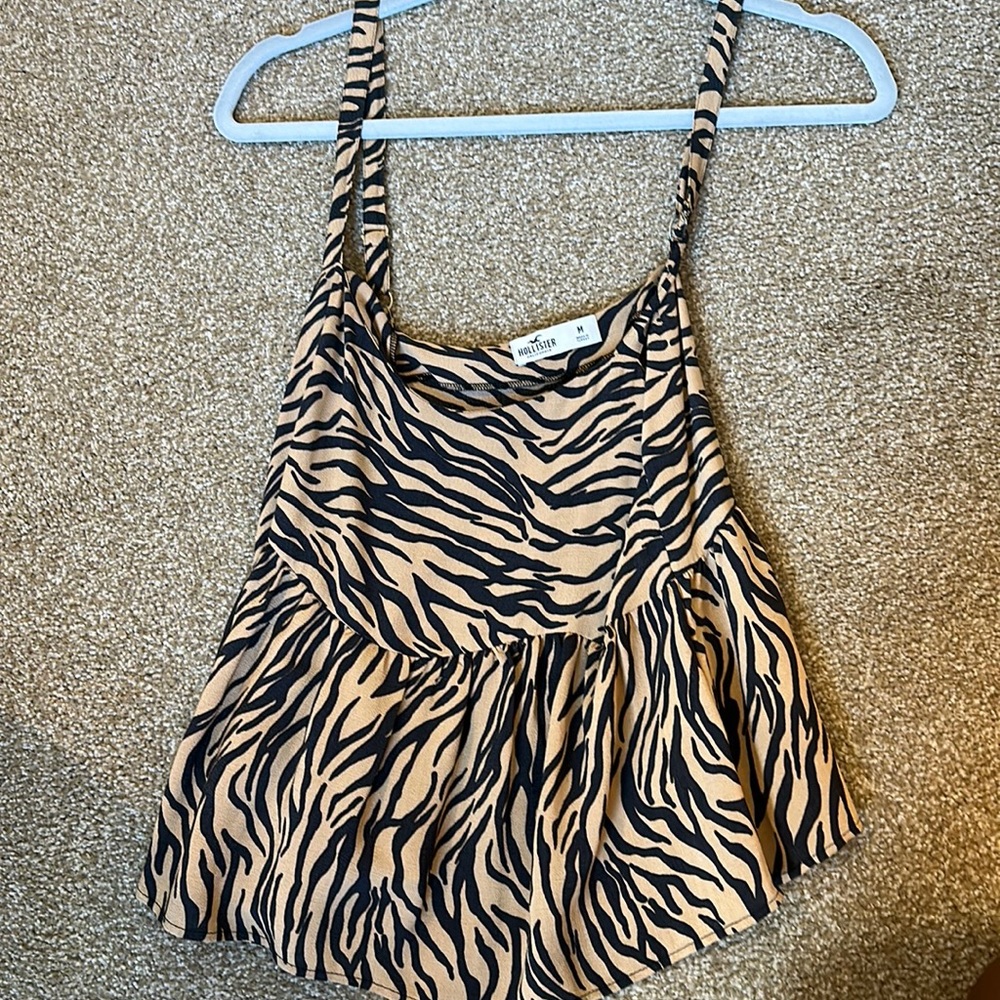 Hollister Animal Print Shirt, Size Medium